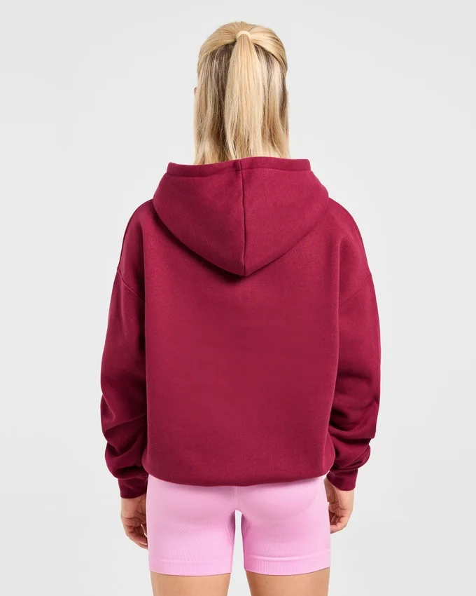 Oversize-Hoodie mit gesticktem Schriftzug