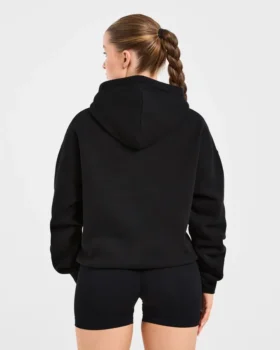Oversize-Hoodie mit gesticktem Schriftzug