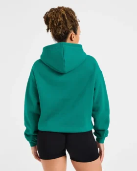 Oversize-Hoodie mit gesticktem Schriftzug