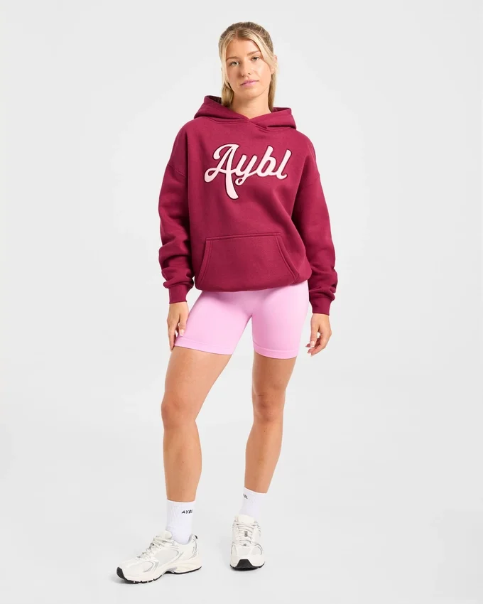 Oversize-Hoodie mit gesticktem Schriftzug