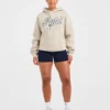 Oversize-Hoodie mit gesticktem Schriftzug