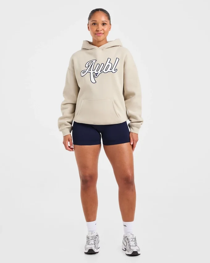 Oversize-Hoodie mit gesticktem Schriftzug