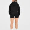 Oversize-Hoodie mit gesticktem Schriftzug