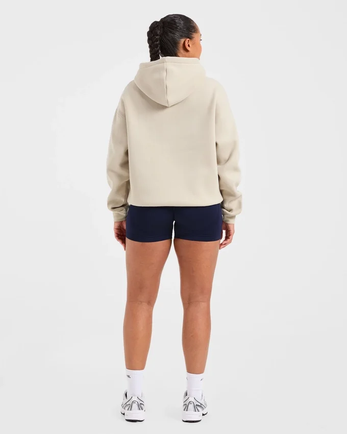 Oversize-Hoodie mit gesticktem Schriftzug