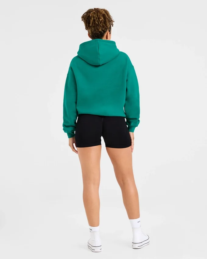 Oversize-Hoodie mit gesticktem Schriftzug