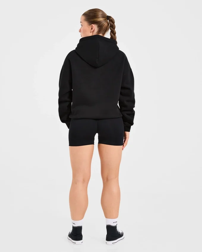 Oversize-Hoodie mit gesticktem Schriftzug