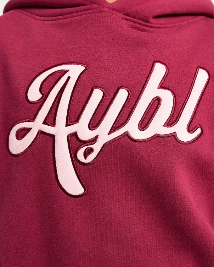 Oversize-Hoodie mit gesticktem Schriftzug