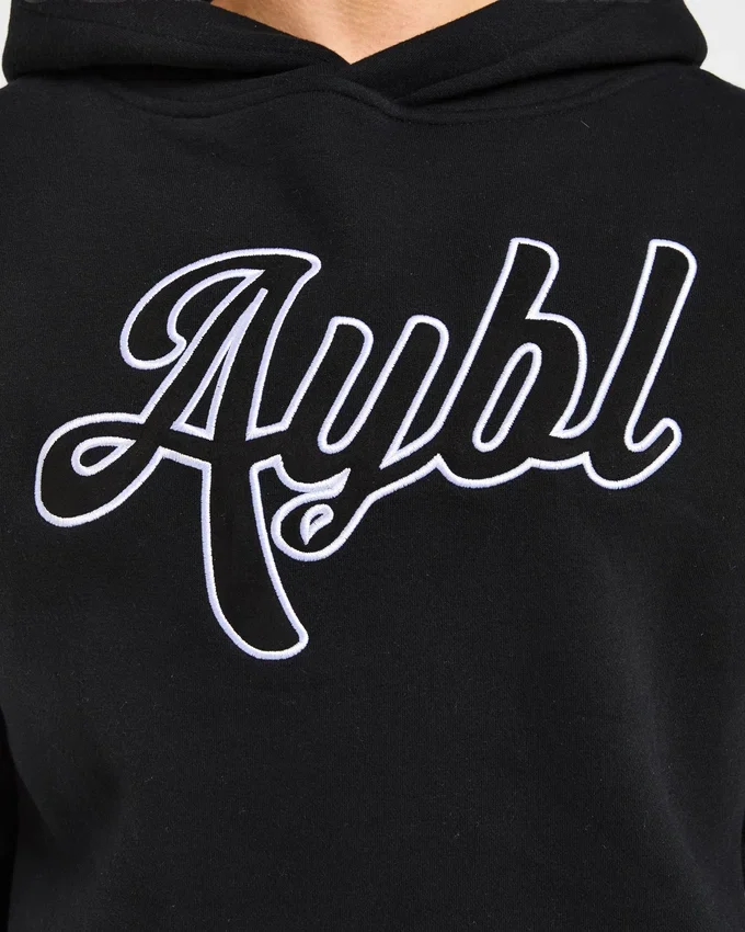 Oversize-Hoodie mit gesticktem Schriftzug