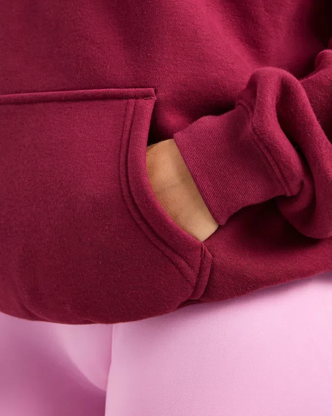 Oversize-Hoodie mit gesticktem Schriftzug