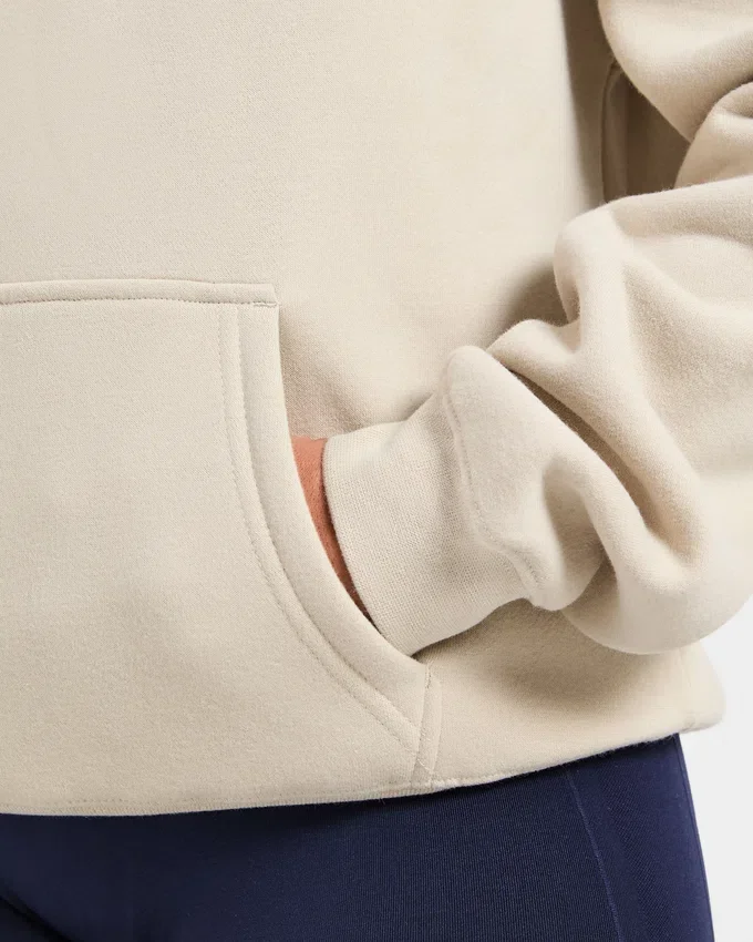 Oversize-Hoodie mit gesticktem Schriftzug