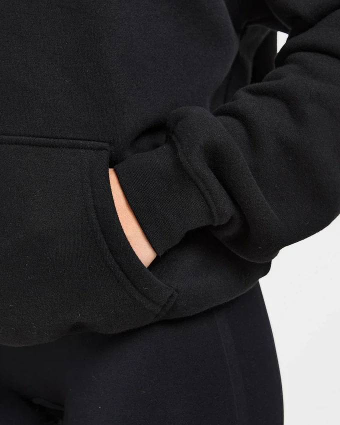 Oversize-Hoodie mit gesticktem Schriftzug