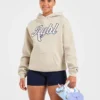 Oversize-Hoodie mit gesticktem Schriftzug