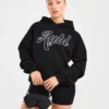 Oversize-Hoodie mit gesticktem Schriftzug