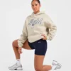 Oversize-Hoodie mit gesticktem Schriftzug