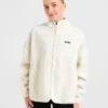Oversized-Fleecejacke mit Reißverschluss