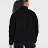Oversized-Fleecejacke mit Reißverschluss