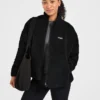 Oversized-Fleecejacke mit Reißverschluss