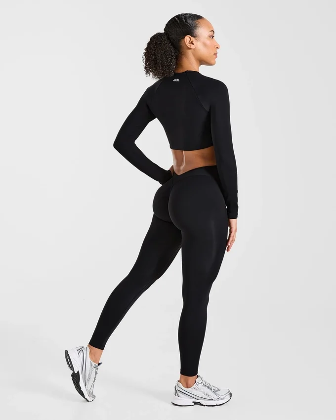 Physique Langarm-Crop-Top