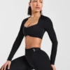 Physique Langarm-Crop-Top