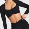 Physique Langarm-Crop-Top