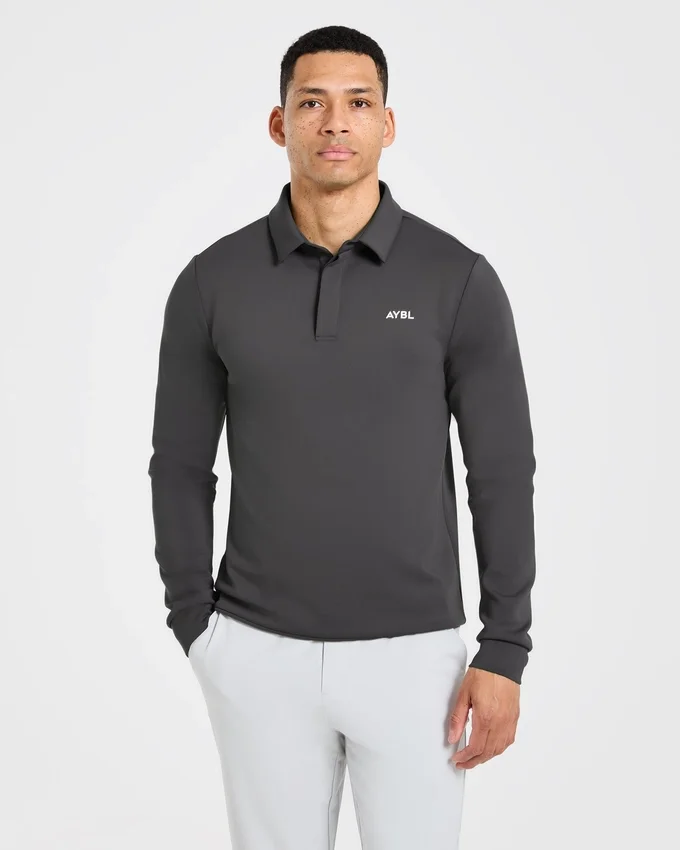Precision Langarm-Pullover mit Kragen