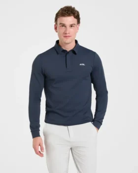 Precision Langarm-Pullover mit Kragen