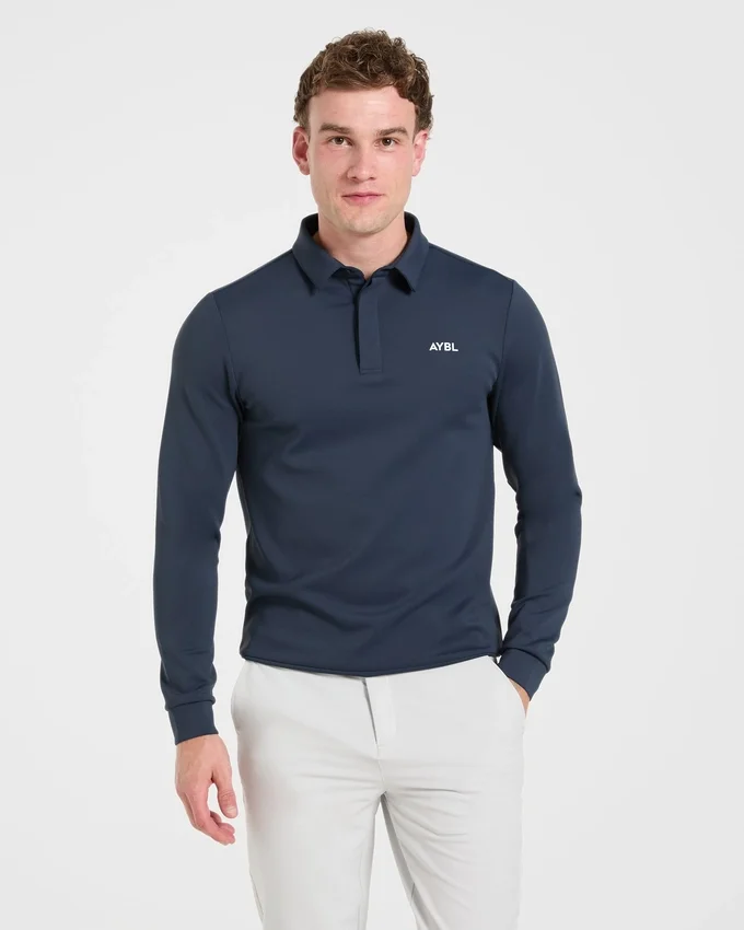 Precision Langarm-Pullover mit Kragen