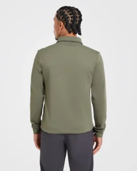 Precision Langarm-Pullover mit Kragen