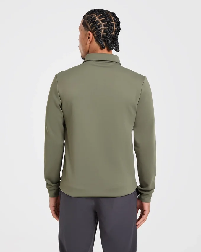 Precision Langarm-Pullover mit Kragen