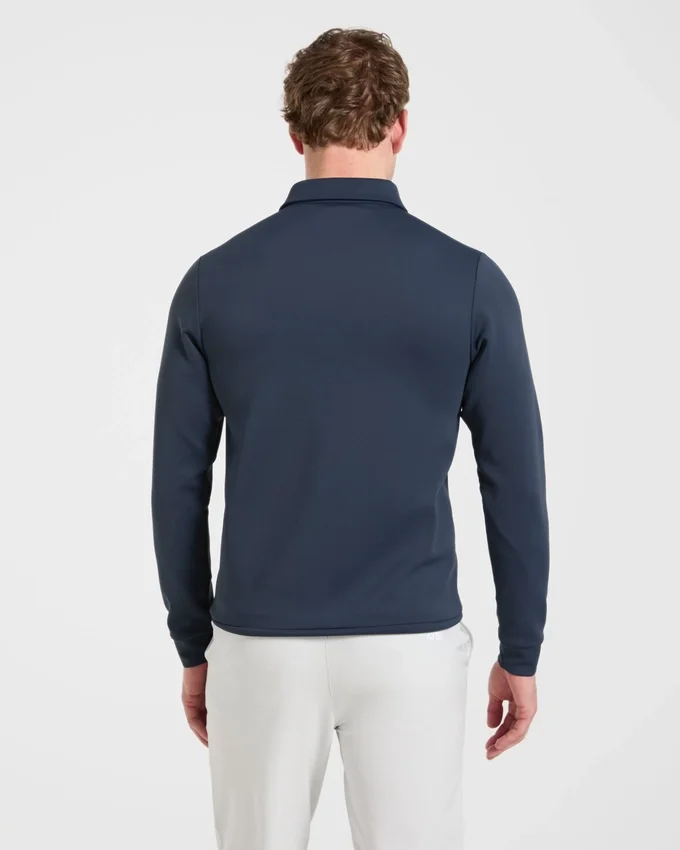 Precision Langarm-Pullover mit Kragen