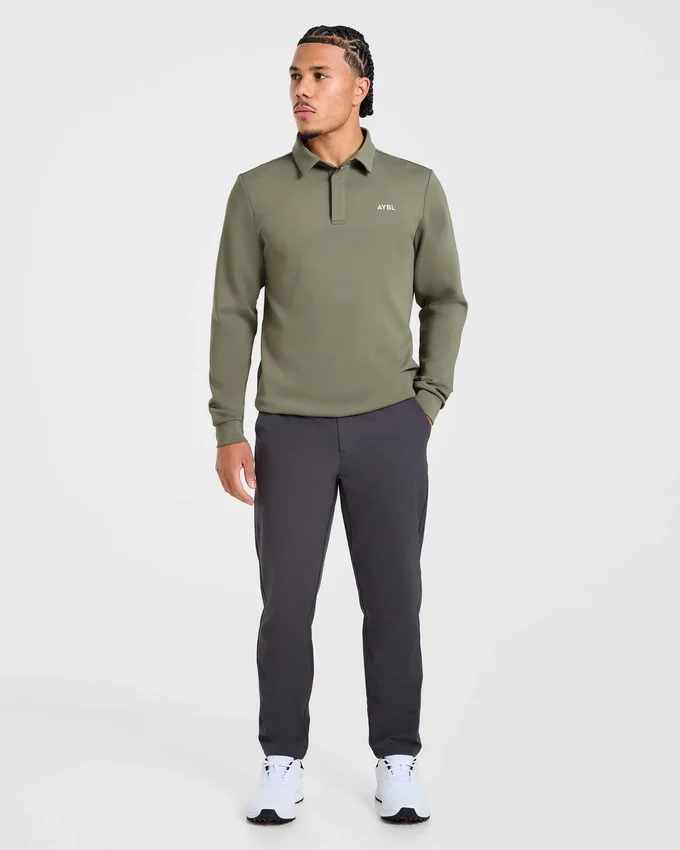 Precision Langarm-Pullover mit Kragen