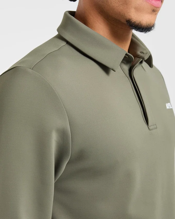 Precision Langarm-Pullover mit Kragen