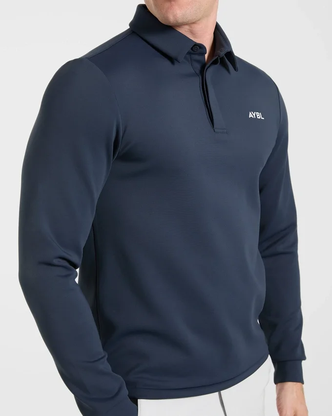 Precision Langarm-Pullover mit Kragen