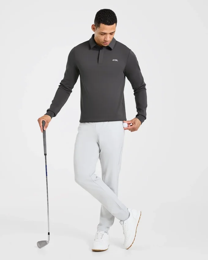 Precision Langarm-Pullover mit Kragen