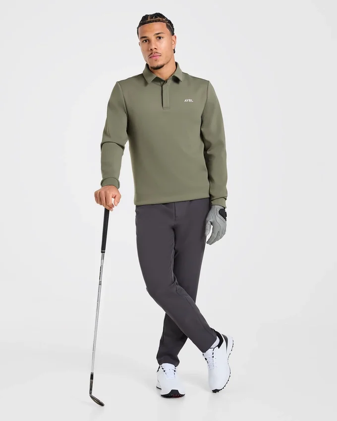 Precision Langarm-Pullover mit Kragen