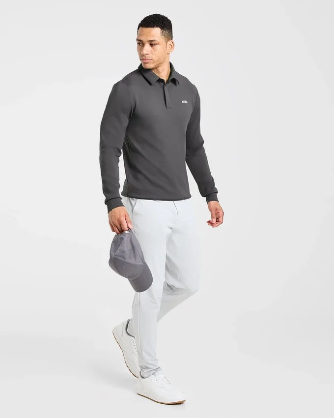Precision Langarm-Pullover mit Kragen