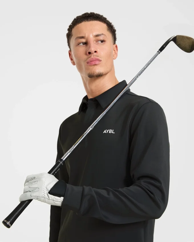 Precision Langarm-Pullover mit Kragen