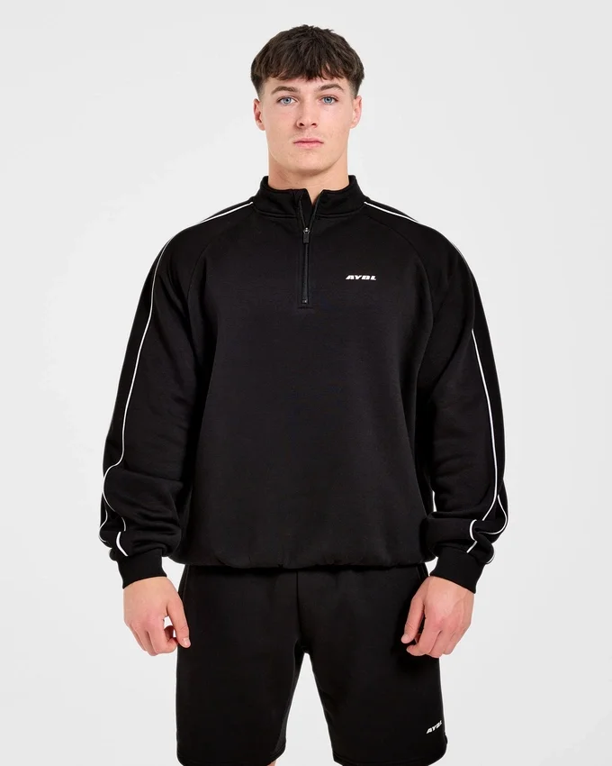 Restore Oversized-Pullover mit 1/4-Reißverschluss