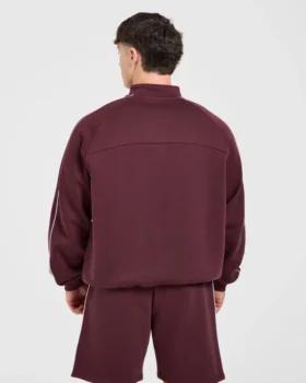 Restore Oversized-Pullover mit 1/4-Reißverschluss