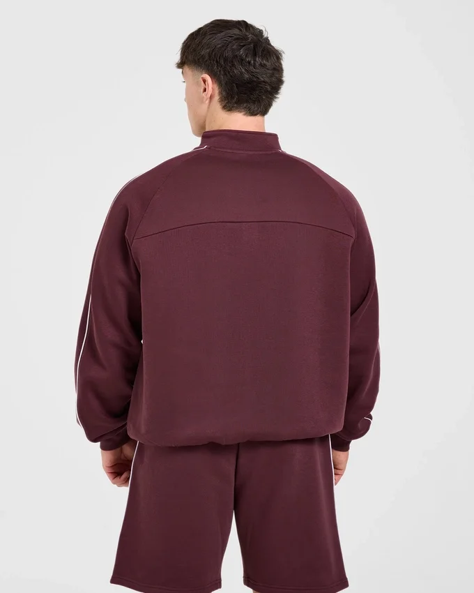 Restore Oversized-Pullover mit 1/4-Reißverschluss