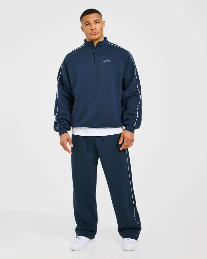 Restore Oversized-Pullover mit 1/4-Reißverschluss