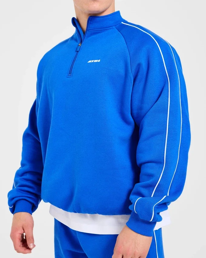Restore Oversized-Pullover mit 1/4-Reißverschluss
