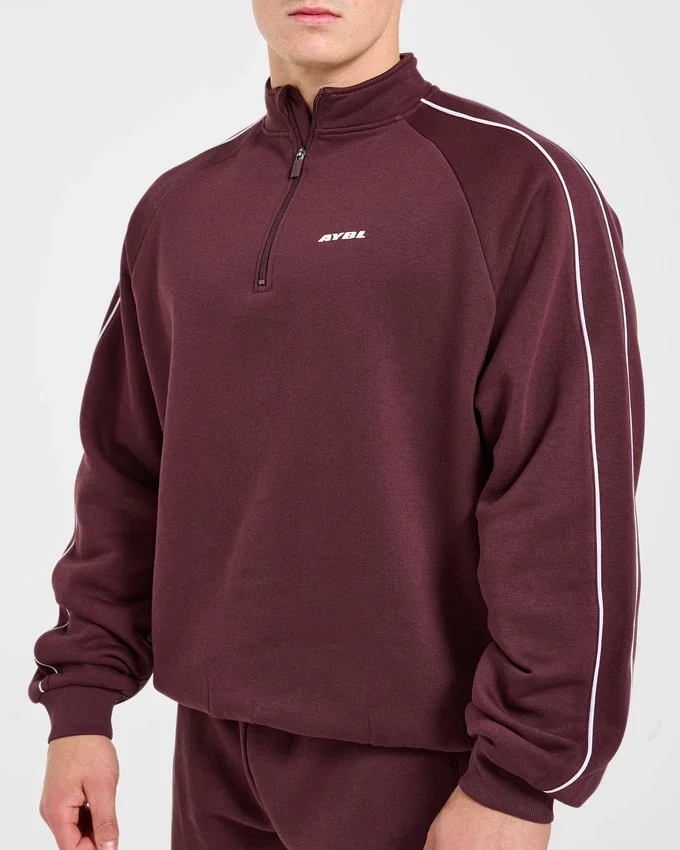 Restore Oversized-Pullover mit 1/4-Reißverschluss