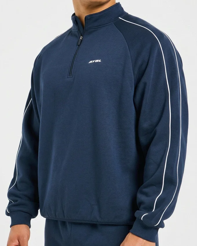 Restore Oversized-Pullover mit 1/4-Reißverschluss