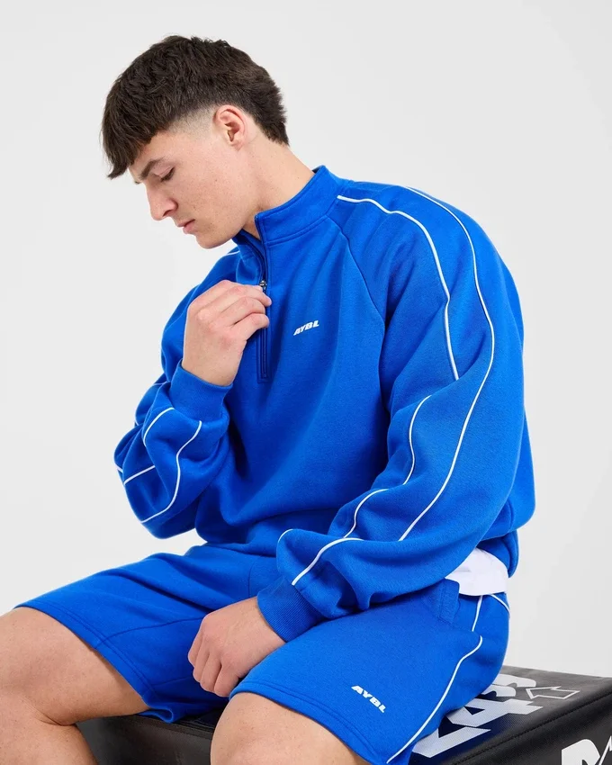 Restore Oversized-Pullover mit 1/4-Reißverschluss