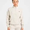 Retro Athletics Oversized-Pullover mit 1/4-Reißverschluss