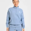 Retro Athletics Oversized-Pullover mit 1/4-Reißverschluss