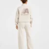 Retro Athletics Oversized-Pullover mit 1/4-Reißverschluss