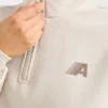 Retro Athletics Oversized-Pullover mit 1/4-Reißverschluss