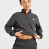 Retro Athletics Oversized-Pullover mit 1/4-Reißverschluss